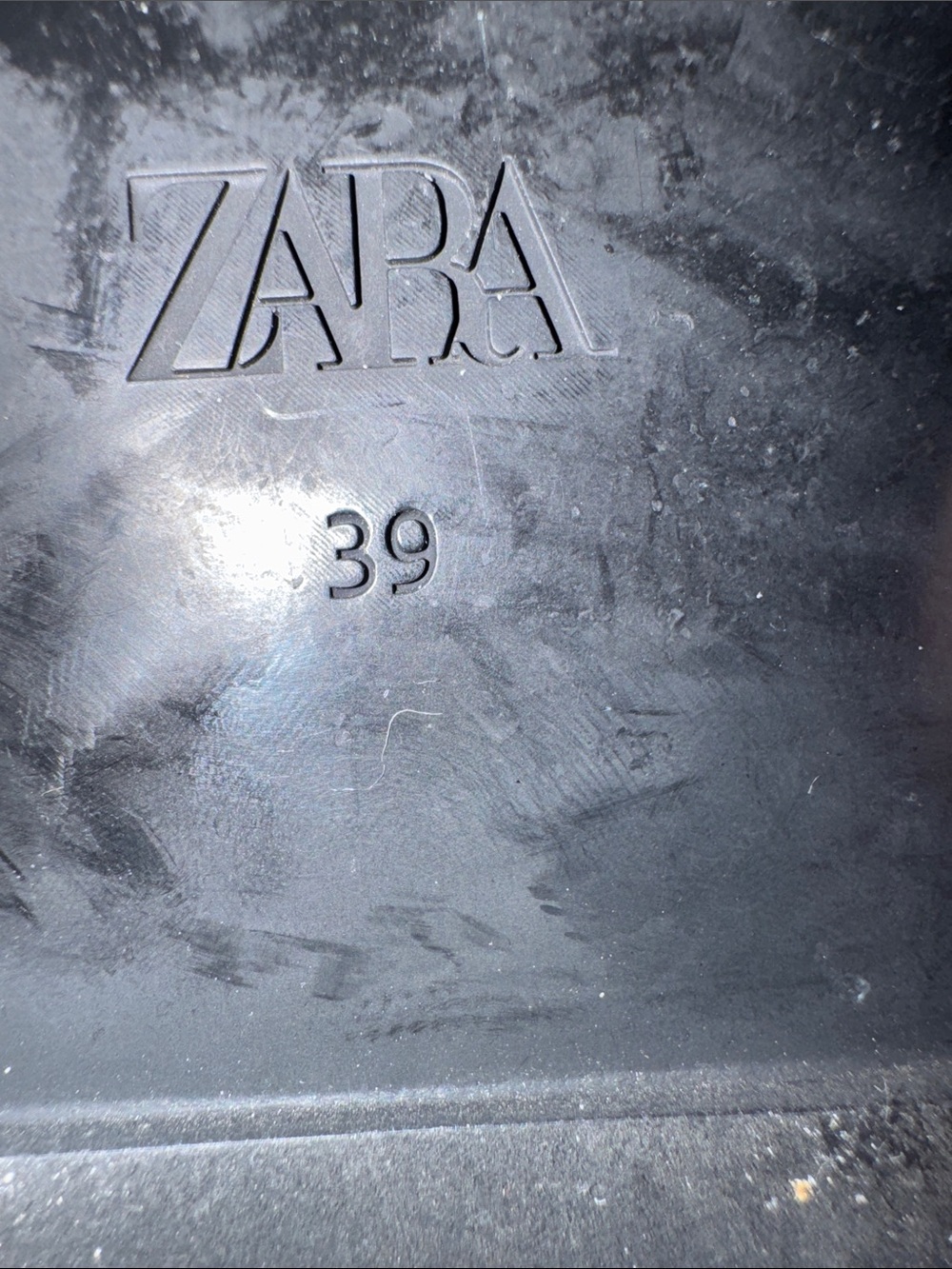 Zara Black Slide Mules with Metallic Gold Pyramid Accents(2) - Picture 3 of 3
